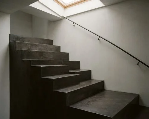 Escalier béton ciré