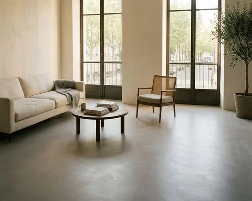 Sol béton ciré salon